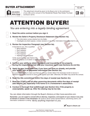 Arizona Residential Resale Real Estate Purchase Contract