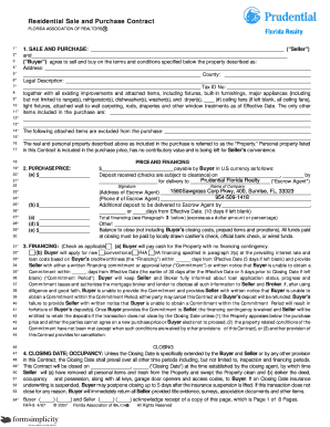Florida Residential Sale and Purchase Contract