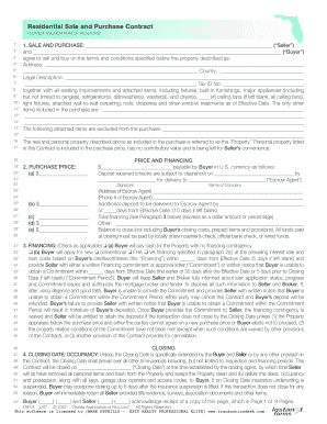 Florida Residential Sale and Purchase Contract