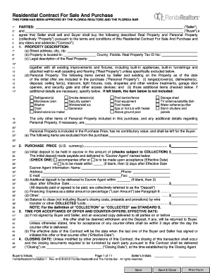 Florida Residential Contract For Sale And Purchase