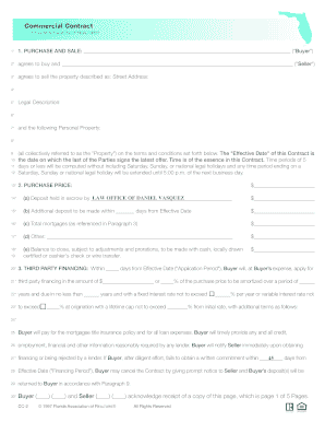 Florida Commercial Purchase and Sale Agreement