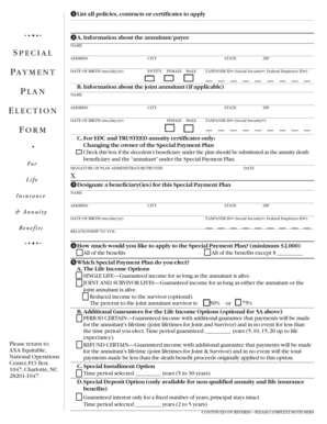 Special Payment Plan Application