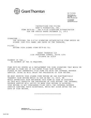 IRS Form 8879-EO Signature Authorization