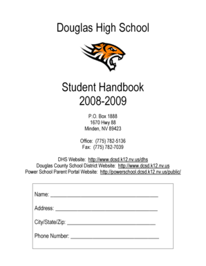 Douglas High School Student Handbook 2008-2009