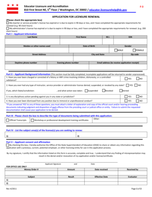 DC Educator Licensure Renewal Application