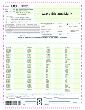 Louisiana Individual Income Tax Return