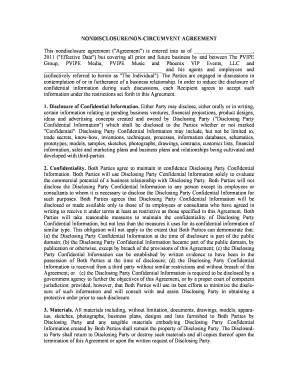 Non-Disclosure Non-Circumvent Agreement