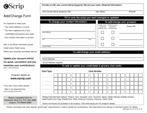 eScrip Supporter ID Update Form