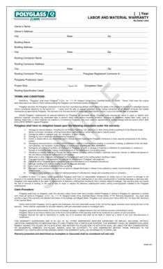 Labor and Material Warranty