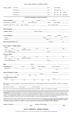 Isla Vista Rental Application