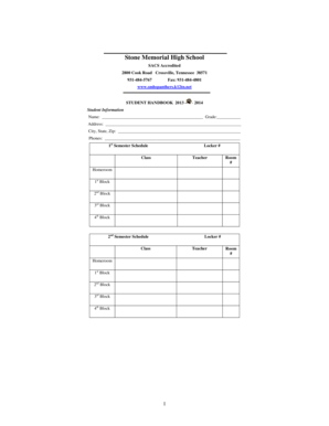 Student Handbook 2013-2014