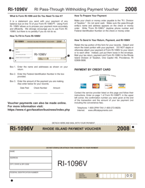 RI-1096V Rhode Island Payment Voucher