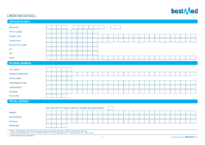 Creditor Details Form