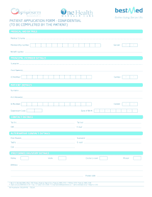 Patient Application Form - Confidential