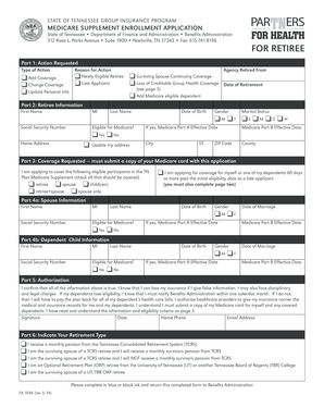 Tennessee Medicare Supplement Enrollment Application
