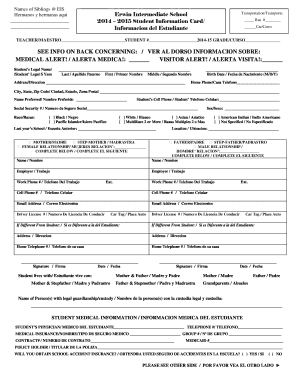 Formulario de Información del Estudiante