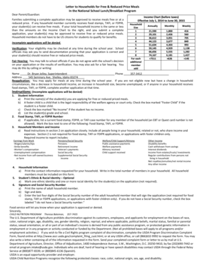 Free & Reduced Price Meals Application