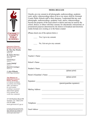 Media Release Consent Form