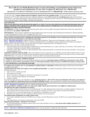 How to fill out your Health Reimbursement Account and Spending Account Reimbursement Claim Form Spending Account Administration, P - images pcmac