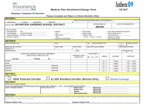 Medical Plan Enrollment/Change Form