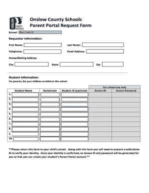 Parent Portal Request Form