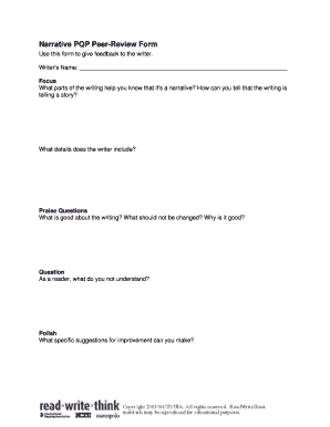 Narrative PQP Peer-Review Form