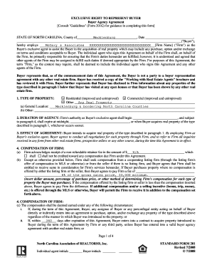 Exclusive Right to Represent Buyer Agreement