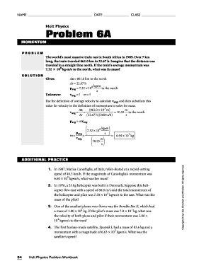 Holt Physics Problem Workbook