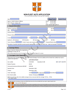 Non-Fleet Auto Application