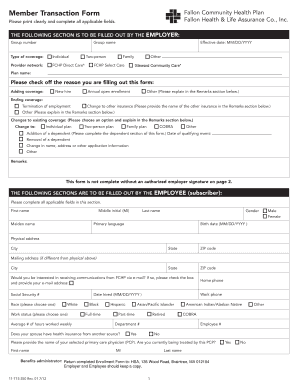 Fallon Community Health Plan Group Enrollment Checklist