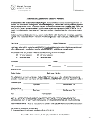 Authorization Agreement for Electronic Payments