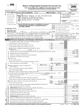 IRS Form 990 2006