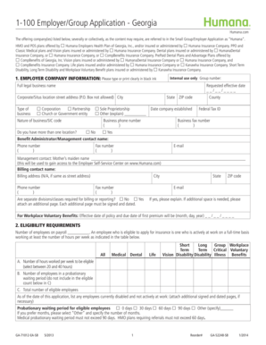 Georgia Employer Group Application