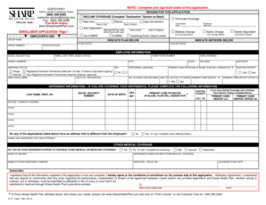 Sharp Health Plan Enrollment Application