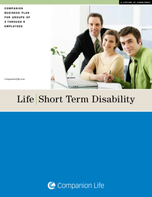Companion Life Short Term Disability Business Plan