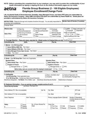 Employee Enrollment Change Form