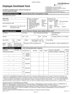 Employee Enrollment Form