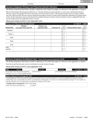 Humana Employee Enrollment Form
