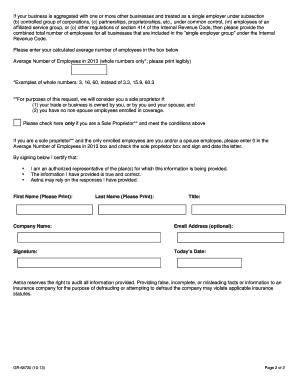 Aetna Medical Loss Ratio Reporting Form