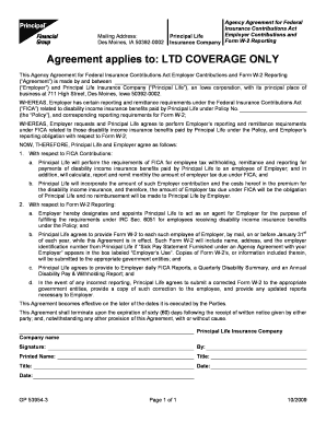 Agency Agreement for FICA Employer Contributions and Form W-2 Reporting