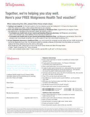Walgreens Health Test Voucher