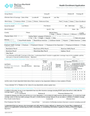 Health Enrollment Application