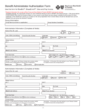 Benefit Administrator Authorization Form