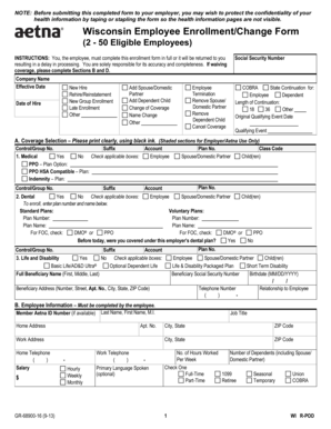 Wisconsin Employee Enrollment/Change Form