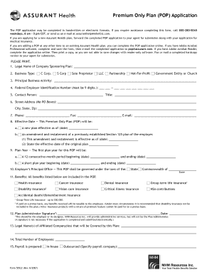 Premium Only Plan Application