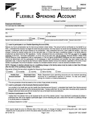 Flexible Spending Account Enrollment Form