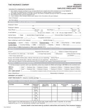 Arkansas Employee Enrollment Form