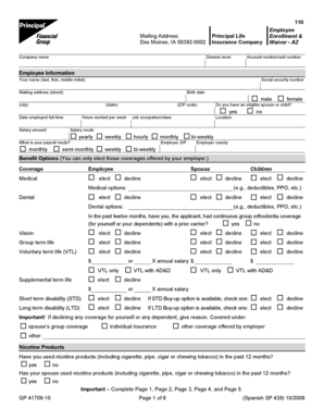 Principal Life Insurance Company Waiver - AZ