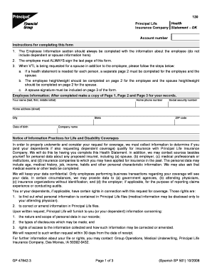 Principal Life Health Insurance Company Statement