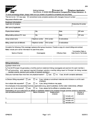 Principal Life Employer Application